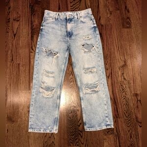 Bershka baggy blue jeans